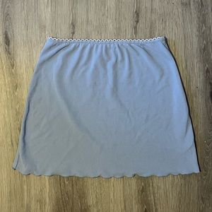 Moschino blue lace mini skirt